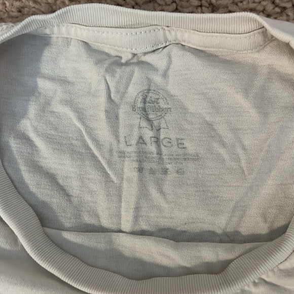 White Graphic T-Shirt with Pabst Blue Ribbon Design - Picture 3 of 5